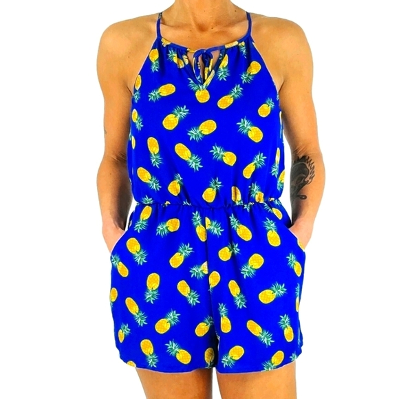 As U Wish Pineapple Jumper Size Small Shorts Blue - Picture 6 of 6